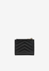 Saint Laurent Cassandre Bi-Fold Wallet Black 575879BOW01/R_YSL-1000