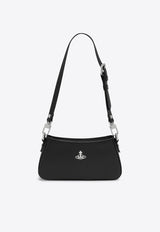 Vivienne Westwood Tasha Orb-Plaque Leather Shoulder Bag Black 5801000GWS000D/R_VIVWE-N403
