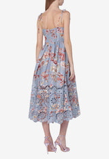 Zimmermann Awaken Floral Print Midi Dress Multicolor 5826DRS261LI/S_ZIMM-CF