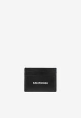 Balenciaga Logo Print Grained Leather Cardholder Black 5943091IZI3/S_BALEN-1090