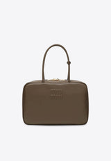 Miu Miu Large Beau Leather Shoulder Bag Taupe 5BB117MON2CRW/S_MIU-F0244