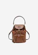 Miu Miu Small Logo Leather Backpack Cognac 5BZ045OOM2CRW/S_MIU-F0046