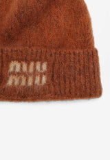 Miu Miu Wool Jacquard Beanie 5HC3782CQD/R_MIU-F0033