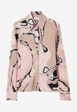 Pucci Orchidee Print Button-Down Shirt Multicolor