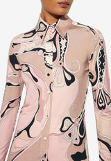 Pucci Orchidee Print Button-Down Shirt Multicolor