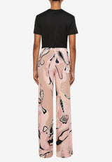 Pucci Orchidee Print Pants Multicolor