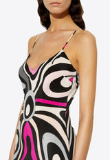 Pucci Marmo Print Maxi Dress Multicolor