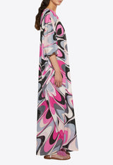 Pucci Onde Print Maxi Kaftan Multicolor