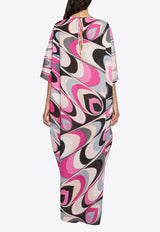 Pucci Onde Print Maxi Kaftan Multicolor