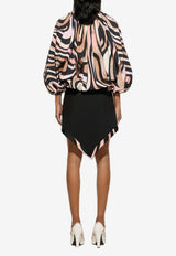 Pucci Marmo Print Voluminous Top Multicolor