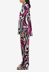 Pucci Marmo Print Wide-Leg Pants Multicolor