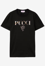 Pucci Logo Print Short-Sleeved T-shirt Black