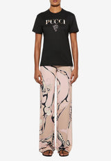 Pucci Logo Print Short-Sleeved T-shirt Black