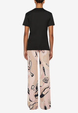 Pucci Logo Print Short-Sleeved T-shirt Black