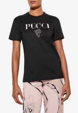 Pucci Logo Print Short-Sleeved T-shirt Black