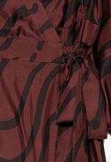 Raquel Diniz New Aurora Zebra Print Maxi Wrap Dress Bordeaux 5L03069 NSS0020 00598_004_BORDEAUX