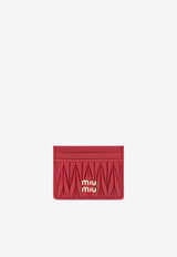 Miu Miu Matelassé Nappa Logo Cardholder Red 5MC076AFPP/S_MIU-F0011