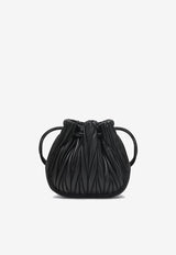 Miu Miu Matelassé Nappa Leather Pouch Bag Black 5ND022AFPP/R_MIU-F0002
