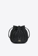 Miu Miu Matelassé Nappa Leather Pouch Bag Black 5ND022AFPP/R_MIU-F0002