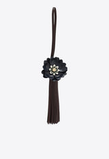 Miu Miu Trick Nappa Leather Flower Key Chain Brown 5TL5502IC3/R_MIU-F04JD