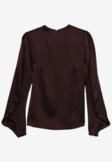 Raquel Diniz Aura Balloon-Sleeved Blouse Bordeaux 6003035 NUZ0001 00000_302_BORDEAUX