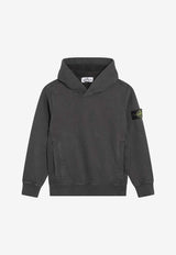 Stone Island Junior Boys Compass Patch Hoodie Gray 6100004-BS0A20/R_STONE-V0065