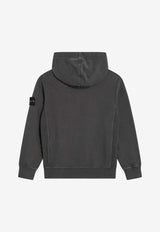 Stone Island Junior Boys Compass Patch Hoodie Gray 6100004-BS0A20/R_STONE-V0065