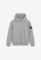 Stone Island Junior Boys Compass Patch Hoodie Gray 6100004S0A20/R_STONE-V0064