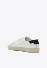 Saint Laurent Court SL/06 Leather Low-Top Sneakers White 610685AABEE_YSL-9061