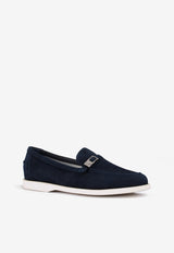 Le Silla Yacht Suede Loafers 6132D020MGPPVEL 109 Blue