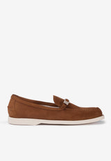 Le Silla Yacht Suede Loafers 6132D020MGPPVEL 723 Brown