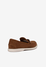 Le Silla Yacht Suede Loafers 6132D020MGPPVEL 723 Brown