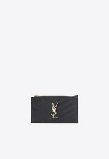 Cassandre Quilted Leather Zip Cardholder