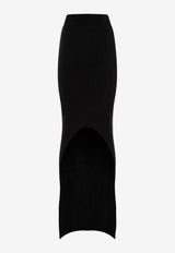 تنورة بيلار طويلة بخصر مرتفع