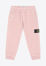 Stone Island Junior Boys Compass Patch Track Pants Pink 6200001-BS0060/Q_STONE-V0182