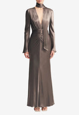 Shona Joy La Lune Plunged Maxi Dress 6253502_GREY