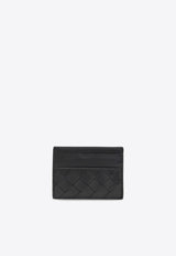 Bottega Veneta Intrecciato Weave Leather Cardholder Black 635042 VCPP3-8425