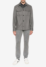 Glanshirt by Slowear Wool Overshirt with Flap-Pockets Gray 63I030 4932A_GREY