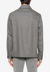 Glanshirt by Slowear Wool Overshirt with Flap-Pockets Gray 63I030 4932A_GREY