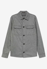 Glanshirt by Slowear Wool Overshirt with Flap-Pockets Gray 63I030 4932A_GREY