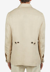 Slowear Button-Up Overshirt Beige 63I350_BEIGE