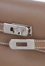 Hermès Kelly Danse in Etoupe and New White Evercolor with Palladium Hardware
