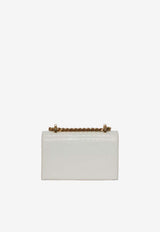 Alexander McQueen Mini Jeweled Croc-Embossed Leather Crossbody Bag White 6531341HB0T 9006