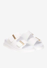 Alexander McQueen Hybrid Double-Buckled Sandals Ivory 658063W4Q52 9339