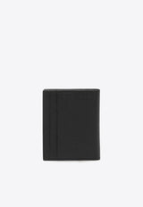 Ferragamo Gancini Grained Leather Cardholder Black 661452 MICRO GANCIO 775661 BLUE GRAPHITE