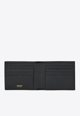 Ferragamo Gancini Grained Leather Bi-Fold Wallet Black 661457 MICRO GANCIO 775650 NERO