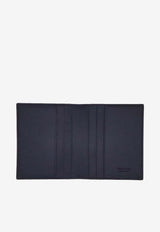 Ferragamo Monogram Hammered Leather Cardholder Blue 661586 MONOGRAM 791199 NEW NAVY DKB