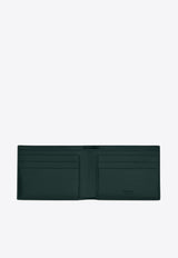 Ferragamo Embossed Monogram Leather Bi-Fold Wallet Moss 661641 MD EMBOSSED 785286 MOSS