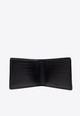 Ferragamo Gancini Woven Leather Bi-Fold Wallet Brown 661714 GANCIO WOVEN 787103 T MORO/NERO