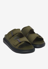 Alexander McQueen Hybrid Slides with Double-Buckles Khaki 663563W4Z53 3146